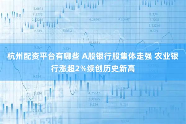 杭州配资平台有哪些 A股银行股集体走强 农业银行涨超2%续创历史新高